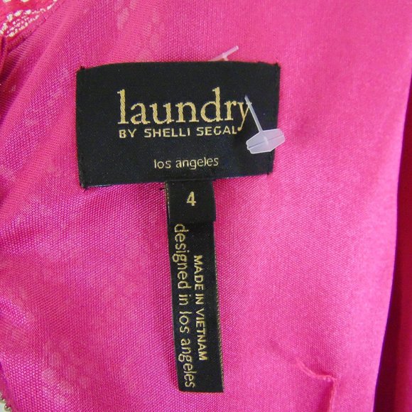 Laundry By Shelli Segal Pink Lace Cocktail Dress S - Picture 4 of 4